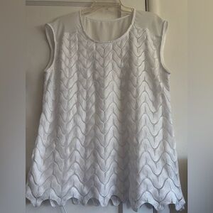 Roz & Ali Cream Lace Top